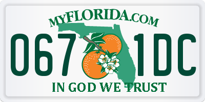 FL license plate 0671DC