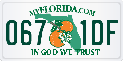 FL license plate 0671DF