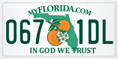 FL license plate 0671DL