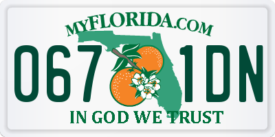 FL license plate 0671DN