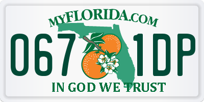 FL license plate 0671DP