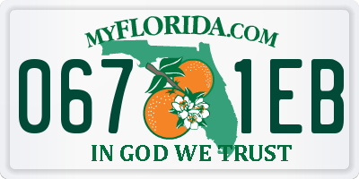 FL license plate 0671EB