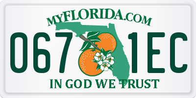 FL license plate 0671EC