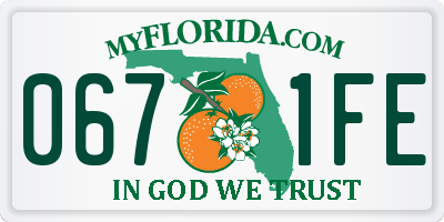 FL license plate 0671FE
