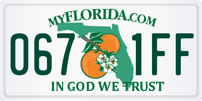 FL license plate 0671FF