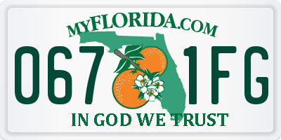 FL license plate 0671FG
