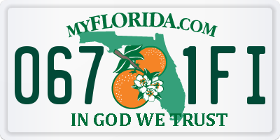 FL license plate 0671FI