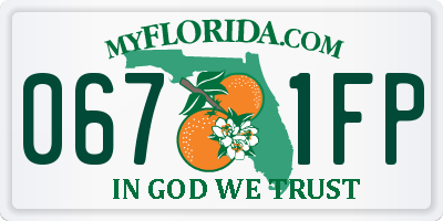 FL license plate 0671FP