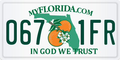 FL license plate 0671FR