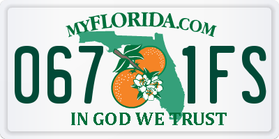 FL license plate 0671FS