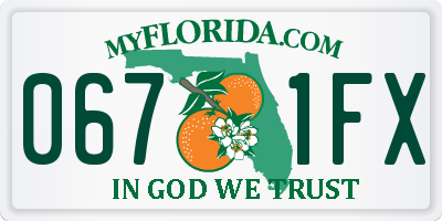 FL license plate 0671FX