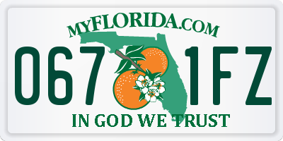 FL license plate 0671FZ