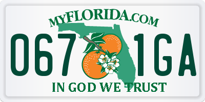 FL license plate 0671GA