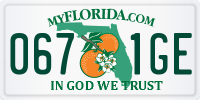 FL license plate 0671GE