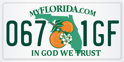 FL license plate 0671GF