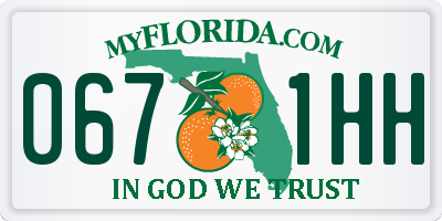 FL license plate 0671HH