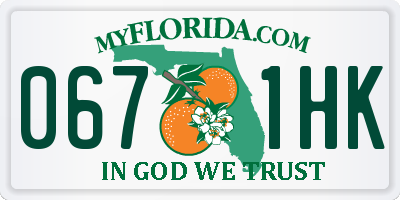 FL license plate 0671HK