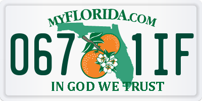 FL license plate 0671IF