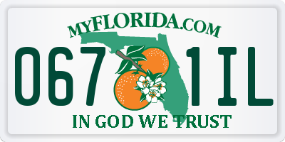 FL license plate 0671IL