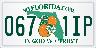 FL license plate 0671IP