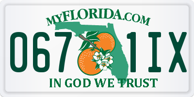 FL license plate 0671IX