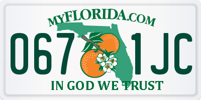 FL license plate 0671JC