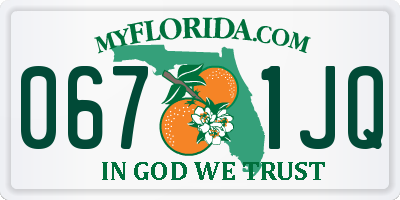 FL license plate 0671JQ