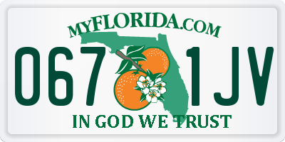 FL license plate 0671JV