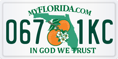 FL license plate 0671KC