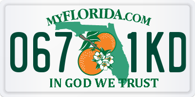 FL license plate 0671KD