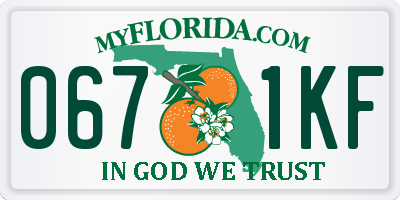 FL license plate 0671KF