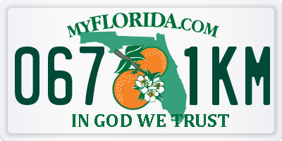 FL license plate 0671KM