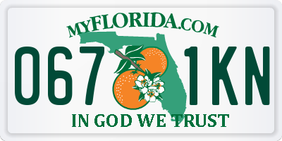 FL license plate 0671KN