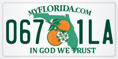 FL license plate 0671LA