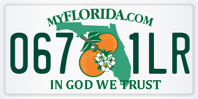 FL license plate 0671LR