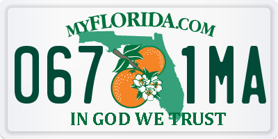 FL license plate 0671MA