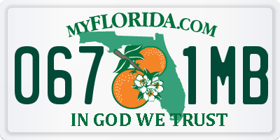 FL license plate 0671MB