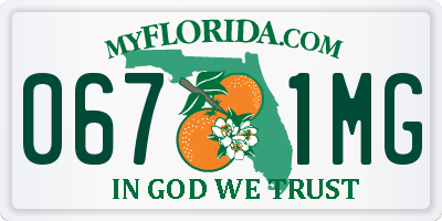 FL license plate 0671MG