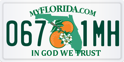FL license plate 0671MH