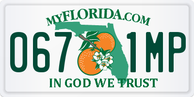 FL license plate 0671MP