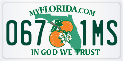 FL license plate 0671MS