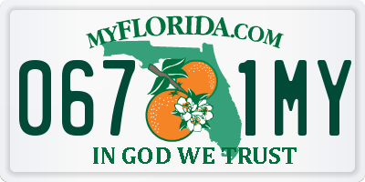 FL license plate 0671MY