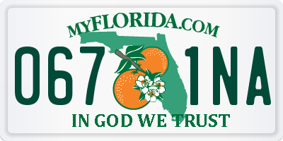 FL license plate 0671NA