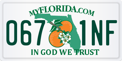 FL license plate 0671NF