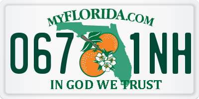 FL license plate 0671NH
