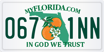FL license plate 0671NN