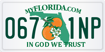FL license plate 0671NP