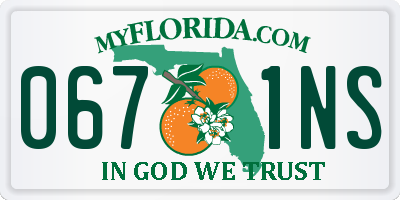 FL license plate 0671NS