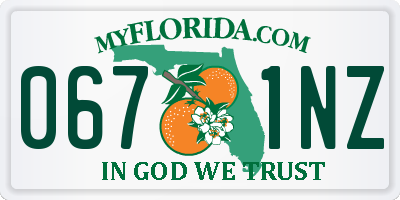 FL license plate 0671NZ