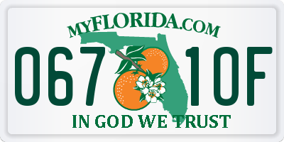 FL license plate 0671OF